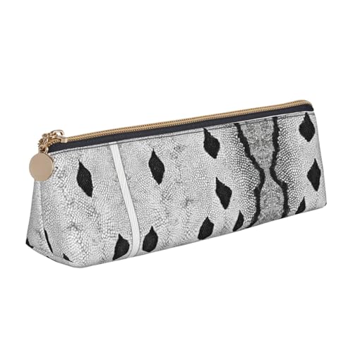 WXWJSHMGC Federmäppchen aus Leder, Schlangenhaut-Motiv, personalisierbar, tragbar, großes Fassungsvermögen, für Mädchen und Jungen von WXWJSHMGC