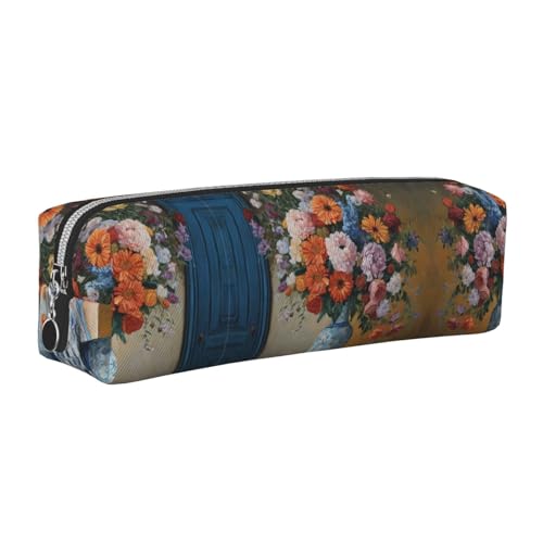 WXWJSHMGC Federmäppchen aus Leder mit Blumen-Diamant-Malerei, einfach, mit metallischer Reißverschlusstasche, Aufbewahrungstasche für Mädchen, Jungen, Studenten, Universität, Mittelschule, silber WXWJSHMGC Federmäppchen aus Leder mit Blumen-Diamant-Malerei, einfach, mit metallischer Reißverschlusstasche, Aufbewahrungstasche für Mädchen, Jungen, Studenten, Universität, Mittelschule, silber von WXWJSHMGC