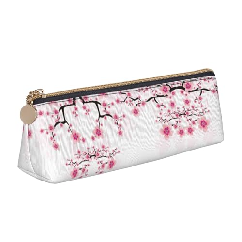 WXWJSHMGC Federmäppchen aus Leder mit Blumendruck, Füllfederhalter, personalisierbar, tragbar, großes Fassungsvermögen, für Mädchen und Jungen von WXWJSHMGC