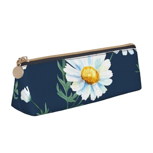 WXWJSHMGC Federmäppchen aus Leder mit Blumendruck, Füllfederhalter, personalisierbar, tragbar, großes Fassungsvermögen, für Mädchen und Jungen von WXWJSHMGC