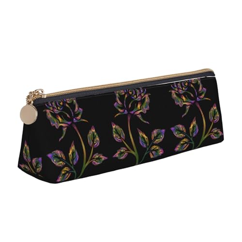 WXWJSHMGC Federmäppchen aus Leder mit Blumendruck, Füllfederhalter-Etui, personalisierbar, tragbar, großes Fassungsvermögen, für Mädchen und Jungen WXWJSHMGC Federmäppchen aus Leder mit Blumendruck, Füllfederhalter-Etui, personalisierbar, tragbar, großes Fassungsvermögen, für Mädchen und Jungen von WXWJSHMGC