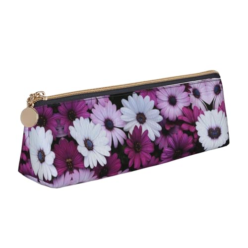 WXWJSHMGC Federmäppchen aus Leder mit Blumenmuster, personalisierbar, tragbar, großes Fassungsvermögen, für Mädchen und Jungen von WXWJSHMGC