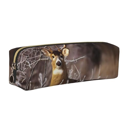 WXWJSHMGC Federmäppchen aus Leder mit Hirsch-Aufdruck, mit metallischer Reißverschlusstasche, Aufbewahrungstasche für Mädchen, Jungen, Studenten, Universität, Mittelschule, gold, Einheitsgröße WXWJSHMGC Federmäppchen aus Leder mit Hirsch-Aufdruck, mit metallischer Reißverschlusstasche, Aufbewahrungstasche für Mädchen, Jungen, Studenten, Universität, Mittelschule, gold, Einheitsgröße von WXWJSHMGC