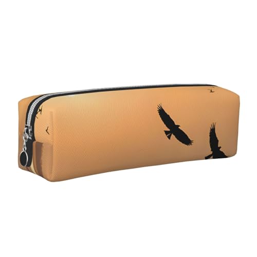 WXWJSHMGC Federmäppchen aus Leder mit Ölgemälde-Motiv, einfach, mit metallischer Reißverschlusstasche, Aufbewahrungstasche für Mädchen, Jungen, Studenten, Universität, Mittelschule, silber von WXWJSHMGC