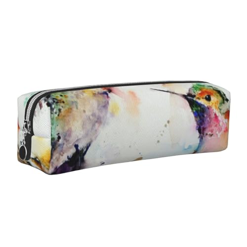 WXWJSHMGC Federmäppchen aus Leder mit Ölgemälde-Vogeldruck, einfach, mit metallischer Reißverschlusstasche, Aufbewahrungstasche für Mädchen, Jungen, Studenten, Universität, Mittelschule, silber WXWJSHMGC Federmäppchen aus Leder mit Ölgemälde-Vogeldruck, einfach, mit metallischer Reißverschlusstasche, Aufbewahrungstasche für Mädchen, Jungen, Studenten, Universität, Mittelschule, silber von WXWJSHMGC