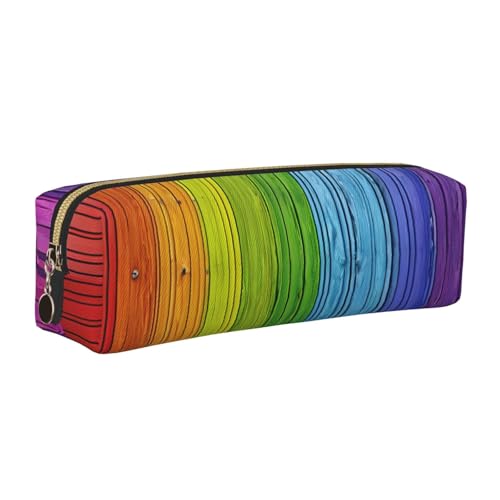 WXWJSHMGC Federmäppchen aus Leder mit Regenbogenfarben-Hintergrunddruck, einfach, mit metallischer Reißverschlusstasche, Aufbewahrungstasche für Mädchen, Jungen, Studenten, Universität, Mittelschule WXWJSHMGC Federmäppchen aus Leder mit Regenbogenfarben-Hintergrunddruck, einfach, mit metallischer Reißverschlusstasche, Aufbewahrungstasche für Mädchen, Jungen, Studenten, Universität, Mittelschule von WXWJSHMGC