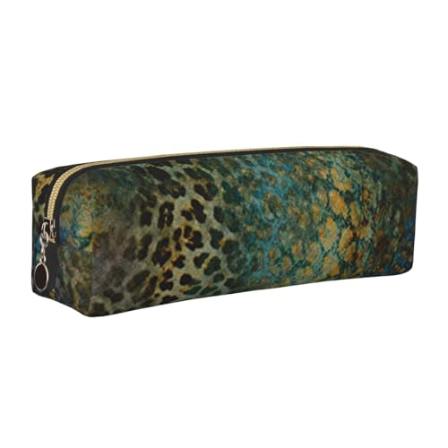 WXWJSHMGC Federmäppchen aus Leder mit Tierdruck, einfach, mit metallischer Reißverschlusstasche, Aufbewahrungstasche für Mädchen, Jungen, Studenten, Universität, Mittelschule, gold, Einheitsgröße WXWJSHMGC Federmäppchen aus Leder mit Tierdruck, einfach, mit metallischer Reißverschlusstasche, Aufbewahrungstasche für Mädchen, Jungen, Studenten, Universität, Mittelschule, gold, Einheitsgröße von WXWJSHMGC