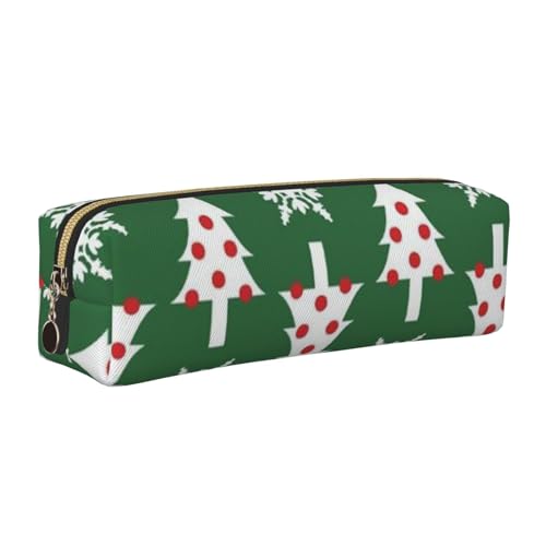 WXWJSHMGC Federmäppchen aus Leder mit Weihnachtsbaum-Muster, einfach, mit metallischer Reißverschlusstasche, Aufbewahrungstasche für Mädchen, Jungen, Studenten, Universität, Mittelschule, gold WXWJSHMGC Federmäppchen aus Leder mit Weihnachtsbaum-Muster, einfach, mit metallischer Reißverschlusstasche, Aufbewahrungstasche für Mädchen, Jungen, Studenten, Universität, Mittelschule, gold von WXWJSHMGC