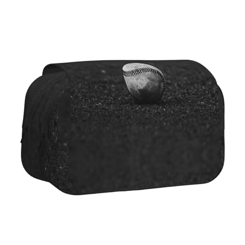 WXWJSHMGC Federmäppchen mit Baseball-Aufdruck – tragbare doppellagige Aufbewahrung für Kinder, Mädchen, Jungen und Erwachsene von WXWJSHMGC