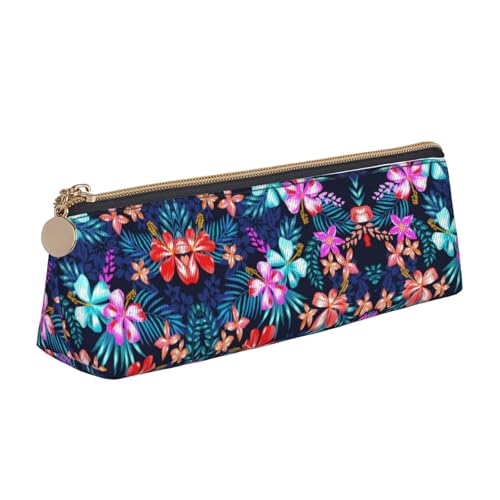 WXWJSHMGC Federmäppchen mit Blumenmuster, Leder, Füllfederhalter, personalisierbar, tragbar, großes Fassungsvermögen, für Mädchen und Jungen von WXWJSHMGC