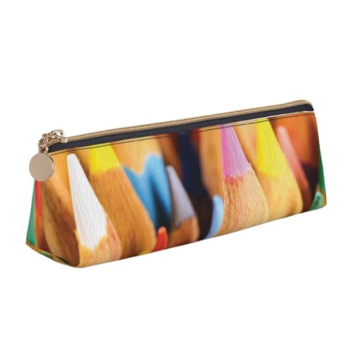 WXWJSHMGC Federmäppchen mit Buntstiften, Leder, Füllfederhalter, personalisierbar, tragbar, großes Fassungsvermögen, für Mädchen und Jungen von WXWJSHMGC