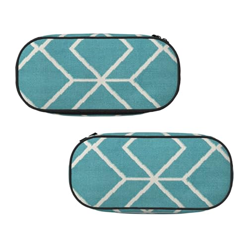 WXWJSHMGC Federmäppchen mit Gittermuster, groß, mit 3 Fächern, Stifteetui, Kartenhalter, Münzfach, für Jungen, Mädchen, Schule, Schreibwaren von WXWJSHMGC