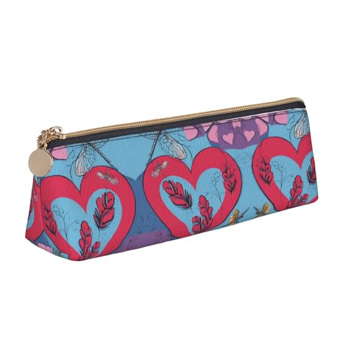 WXWJSHMGC Federmäppchen mit Hundemotiv, Leder, Füllfederhalter, personalisierbar, tragbar, großes Fassungsvermögen, für Mädchen und Jungen von WXWJSHMGC