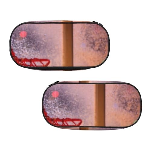 WXWJSHMGC Federmäppchen mit Kerzendruck, große Tasche mit 3 Fächern, Stifteetui, Kartenhalter, Münzhalter, für Jungen, Mädchen, Schule, Schreibwaren von WXWJSHMGC