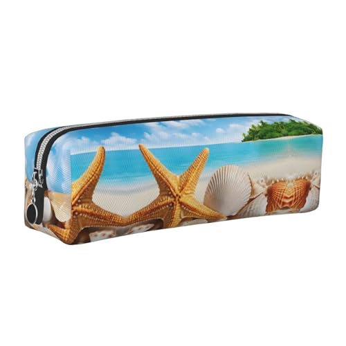 WXWJSHMGC Federmäppchen mit Muschel-Strand-Aufdruck, einfach, mit metallischer Reißverschlusstasche, Aufbewahrungstasche für Mädchen, Jungen, Studenten, Universität, Mittelschule, silber WXWJSHMGC Federmäppchen mit Muschel-Strand-Aufdruck, einfach, mit metallischer Reißverschlusstasche, Aufbewahrungstasche für Mädchen, Jungen, Studenten, Universität, Mittelschule, silber von WXWJSHMGC