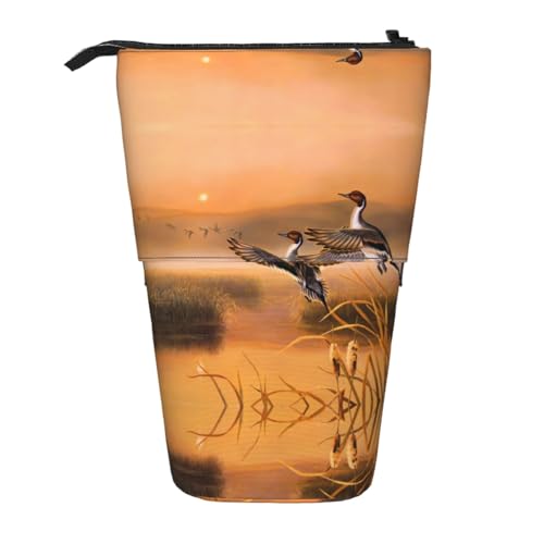 WXWJSHMGC Federmäppchen mit Ölgemälde-Motiv und Entenmuster, Teleskop-Etui, vielseitige Aufbewahrungstasche, für Büro und Erwachsene WXWJSHMGC Federmäppchen mit Ölgemälde-Motiv und Entenmuster, Teleskop-Etui, vielseitige Aufbewahrungstasche, für Büro und Erwachsene von WXWJSHMGC