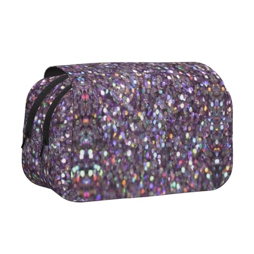 WXWJSHMGC Federmäppchen mit Paillettenmuster, tragbar, doppellagig, für Kinder, Mädchen, Jungen und Erwachsene von WXWJSHMGC