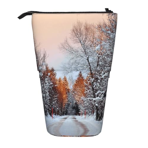 WXWJSHMGC Federmäppchen mit Teleskop-Motiv Wandering in the Winter, vielseitig einsetzbar, für Büro und Erwachsene von WXWJSHMGC