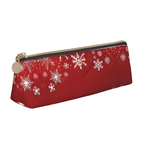 WXWJSHMGC Federmäppchen mit Weihnachtsdruck, Leder, Füllfederhalter, personalisierbar, tragbar, großes Fassungsvermögen, für Mädchen und Jungen von WXWJSHMGC