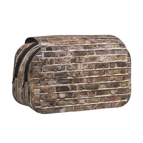 WXWJSHMGC Federmäppchen mit Ziegelstein-Motiv, tragbar, doppellagig, für Kinder, Mädchen, Jungen und Erwachsene von WXWJSHMGC