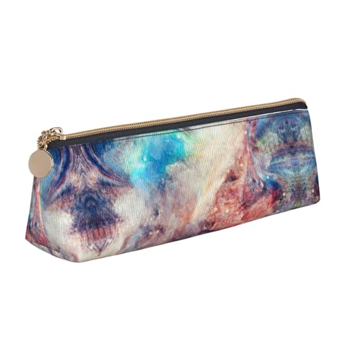 WXWJSHMGC Federmäppchen mit komplexem Farbdruck, Leder, Füllfederhalter, personalisierbar, tragbar, großes Fassungsvermögen, für Mädchen und Jungen von WXWJSHMGC