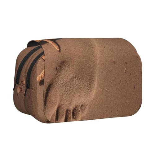 WXWJSHMGC Federmäppchen mit romantischem Strand-Druck, tragbar, doppellagig, für Kinder, Mädchen, Jungen und Erwachsene von WXWJSHMGC