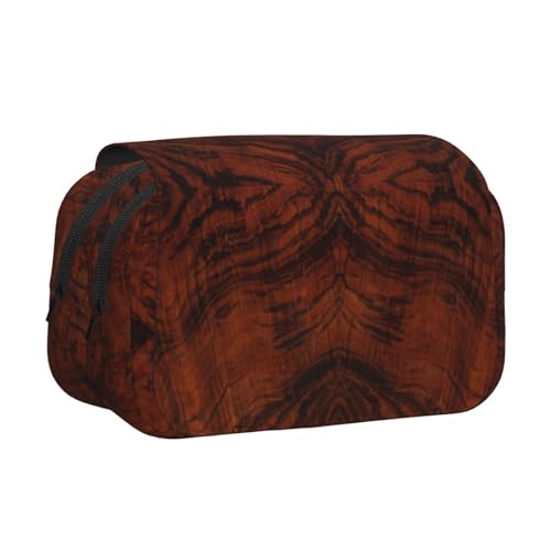 WXWJSHMGC Federmäppchen mit rotem Holzdruck – tragbare doppellagige Aufbewahrung für Kinder, Mädchen, Jungen und Erwachsene von WXWJSHMGC