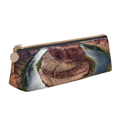 WXWJSHMGC Federmappe mit Hufeisenmotiv, Leder, Füllfederhalter, personalisierbar, tragbar, großes Fassungsvermögen, für Mädchen und Jungen von WXWJSHMGC