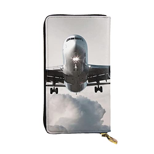 WXWJSHMGC Flugzeug-Kunstdruck, modische lange Geldbörse, Einkaufs-Clutch, PU-Leder, Handtasche für Damen, Herren von WXWJSHMGC