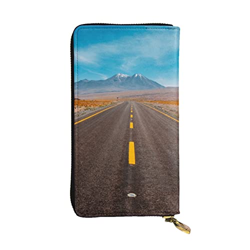 WXWJSHMGC Freeway Highway Road in The Desert Print Fashion Long Wallet Shopping Clutch Purse Pu Leather Handtaschen für Damen Herren Geldbörsen von WXWJSHMGC