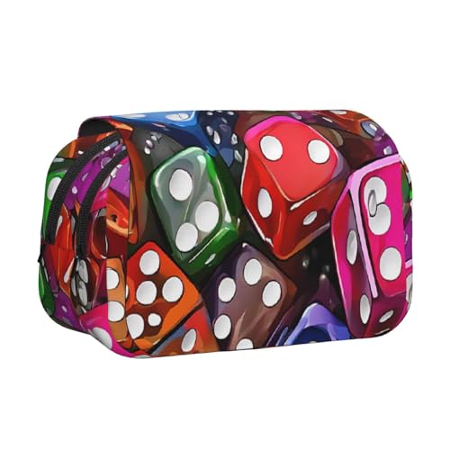 WXWJSHMGC Games Dice Set Print Pen Case Bag - Portable Double Layer Storage Pencil Bag for Child, Girls, Boys and Adults, Schwarz , Einheitsgröße, Kosmetikkoffer WXWJSHMGC Games Dice Set Print Pen Case Bag - Portable Double Layer Storage Pencil Bag for Child, Girls, Boys and Adults, Schwarz , Einheitsgröße, Kosmetikkoffer von WXWJSHMGC