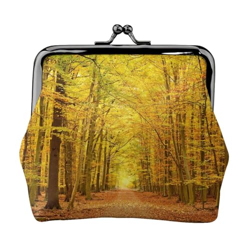 WXWJSHMGC Geldbörse mit Pathway-Aufdruck, für Herren und Damen, Leder, Kussschloss, kleine Tasche von WXWJSHMGC