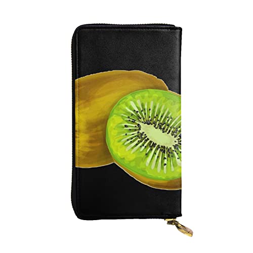 WXWJSHMGC Kiwi-Druck, modische lange Geldbörse, Einkaufs-Clutch, PU-Leder, Handtasche für Damen, Herren von WXWJSHMGC