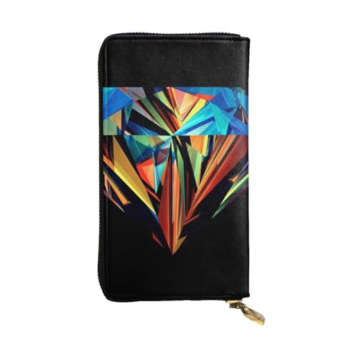 WXWJSHMGC Lange Geldbörse mit Galaxie-Diamant-Druck, Einkaufs-Clutch, PU-Leder, Handtasche für Damen, Herren von WXWJSHMGC