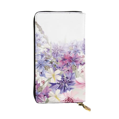 WXWJSHMGC Lange Geldbörse mit floralem Wirbel-Druck, Einkaufs-Clutch, PU-Leder, Handtasche für Damen, Herren von WXWJSHMGC