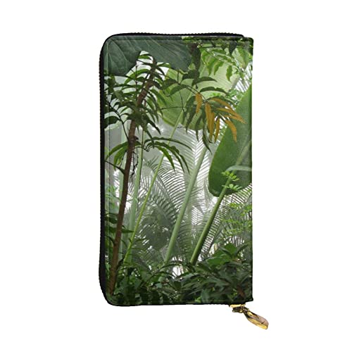 WXWJSHMGC Lange Geldbörse mit tropischem Regenwald-Druck, Einkaufs-Clutch, PU-Leder, Handtasche für Damen, Herren von WXWJSHMGC