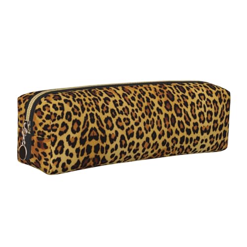WXWJSHMGC Leder-Federmäppchen mit Leopardenmuster, einfach, mit metallischer Reißverschlusstasche, Aufbewahrungstasche für Mädchen, Jungen, Studenten, Universität, Mittelschule, gold, Einheitsgröße WXWJSHMGC Leder-Federmäppchen mit Leopardenmuster, einfach, mit metallischer Reißverschlusstasche, Aufbewahrungstasche für Mädchen, Jungen, Studenten, Universität, Mittelschule, gold, Einheitsgröße von WXWJSHMGC