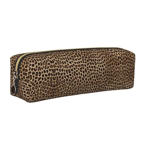 WXWJSHMGC Leder-Federmäppchen mit wildem Leopardenmuster, einfach, mit metallischer Reißverschlusstasche, Aufbewahrungstasche für Mädchen, Jungen, Studenten, Universität, Mittelschule, gold WXWJSHMGC Leder-Federmäppchen mit wildem Leopardenmuster, einfach, mit metallischer Reißverschlusstasche, Aufbewahrungstasche für Mädchen, Jungen, Studenten, Universität, Mittelschule, gold von WXWJSHMGC