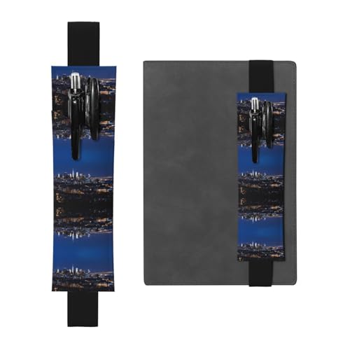 WXWJSHMGC Los Angeles Skyline-Druck, 2 Stück, verstellbares Gummiband, Stifthalter, PU-Leder, Stifteetui für Hardcover-Tagebücher, Notizbücher für Schulanfang, Geschenk, Schwarz , Einheitsgröße WXWJSHMGC Los Angeles Skyline-Druck, 2 Stück, verstellbares Gummiband, Stifthalter, PU-Leder, Stifteetui für Hardcover-Tagebücher, Notizbücher für Schulanfang, Geschenk, Schwarz , Einheitsgröße von WXWJSHMGC