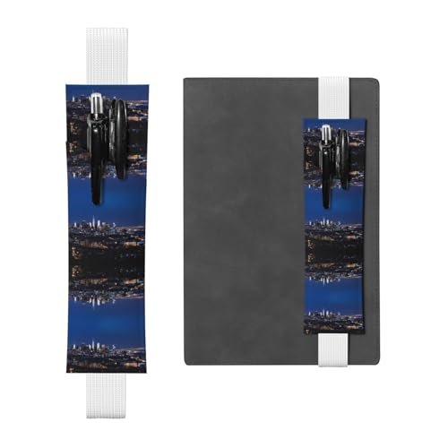 WXWJSHMGC Los Angeles Skyline-Druck, 2 Stück, verstellbares Gummiband, Stifthalter, PU-Leder, Stifteetui für Hardcover-Tagebücher, Notizbücher für Schulanfang, Geschenk, weiß, Einheitsgröße WXWJSHMGC Los Angeles Skyline-Druck, 2 Stück, verstellbares Gummiband, Stifthalter, PU-Leder, Stifteetui für Hardcover-Tagebücher, Notizbücher für Schulanfang, Geschenk, weiß, Einheitsgröße von WXWJSHMGC