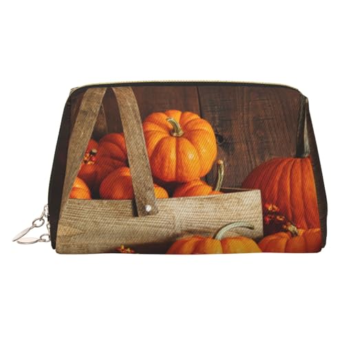 WXWJSHMGC Make-up-Tasche mit Farbdruck, tragbar, Leder, wasserdicht, Kosmetiktasche, Clutch, Make-up-Pinsel-Tasche (17 x 10,9 cm), gold, Einheitsgröße von WXWJSHMGC