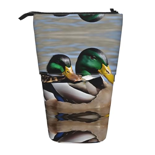 WXWJSHMGC Mallard Federmäppchen mit Entenmuster, Teleskop-Etui, vielseitige Aufbewahrungstasche, für Büro und Erwachsene von WXWJSHMGC