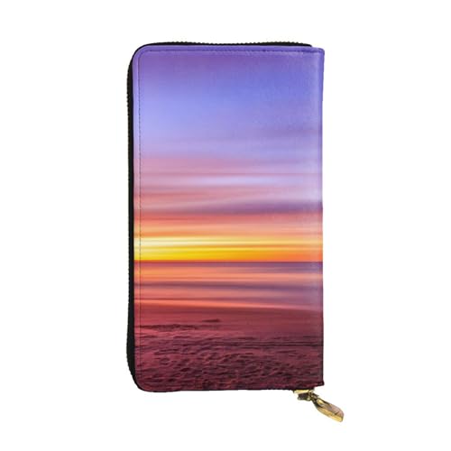 WXWJSHMGC Modische Geldbörse mit Abenddämmerungsdruck, lange Geldbörse, Einkaufs-Clutch, PU-Leder, Handtasche für Damen, Herren von WXWJSHMGC