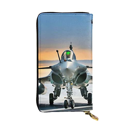 WXWJSHMGC Modische Geldbörse mit Flugzeugdruck, lange Geldbörse, Einkaufs-Clutch, PU-Leder, Handtasche für Damen, Herren von WXWJSHMGC