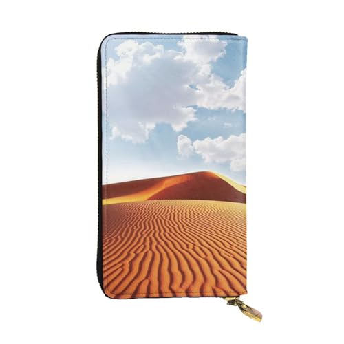 WXWJSHMGC Modische Geldbörse mit Wüstendruck, lange Geldbörse, Einkaufs-Clutch, PU-Leder, Handtasche für Damen, Herren von WXWJSHMGC