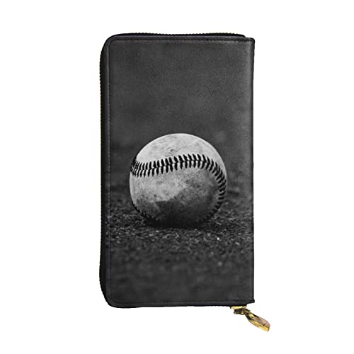 WXWJSHMGC Modische lange Geldbörse mit Baseball-Druck, Einkaufs-Clutch, PU-Leder, Handtasche für Damen, Herren von WXWJSHMGC