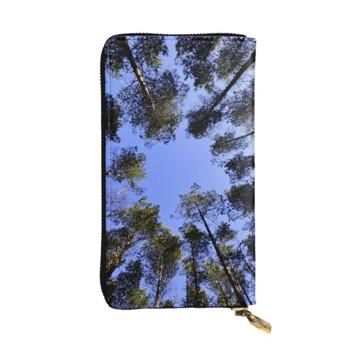 WXWJSHMGC Modische lange Geldbörse mit Baum-Druck, Einkaufs-Clutch, PU-Leder, Handtasche für Damen, Herren von WXWJSHMGC