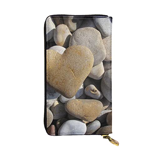 WXWJSHMGC Modische lange Geldbörse mit Herz-Steindruck, Einkaufs-Clutch, PU-Leder, Handtasche für Damen, Herren von WXWJSHMGC