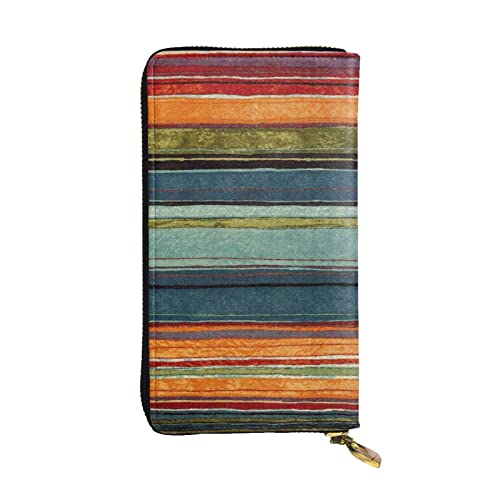 WXWJSHMGC Modische lange Geldbörse mit Regenbogen-Druck, Einkaufs-Clutch, PU-Leder, Handtasche für Damen, Herren von WXWJSHMGC