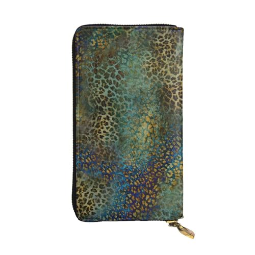 WXWJSHMGC Modische lange Geldbörse mit Tiermuster-Druck, Einkaufs-Clutch, PU-Leder, Handtasche für Damen, Herren von WXWJSHMGC